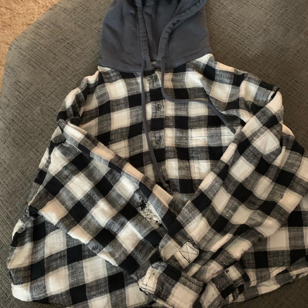 American Eagle Cropped Flannel